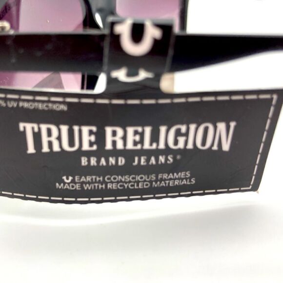 NWT True Religion TRM 1756 Unisex Black Sunglasses - Picture 2 of 11